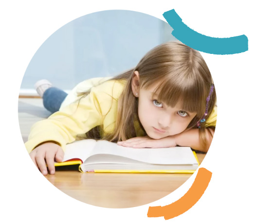 Girl on floor reading a book